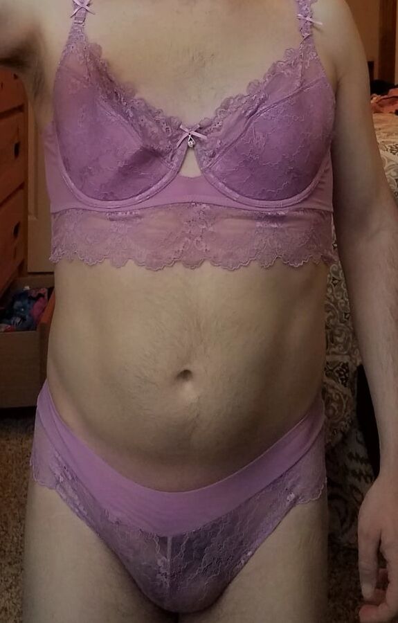 Purple Bra and Panty Set