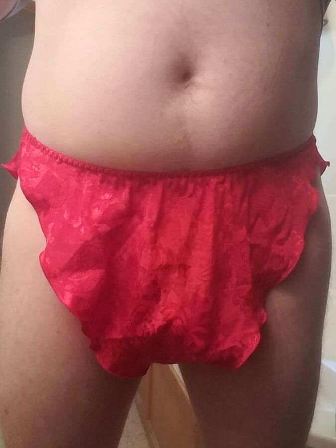 Red tap panties