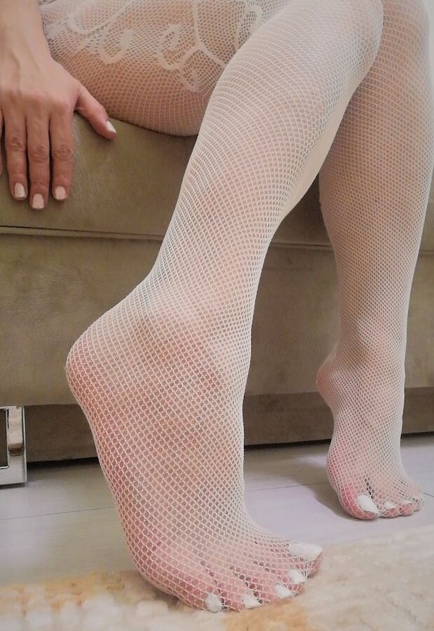 White Fishnets &amp; My feet