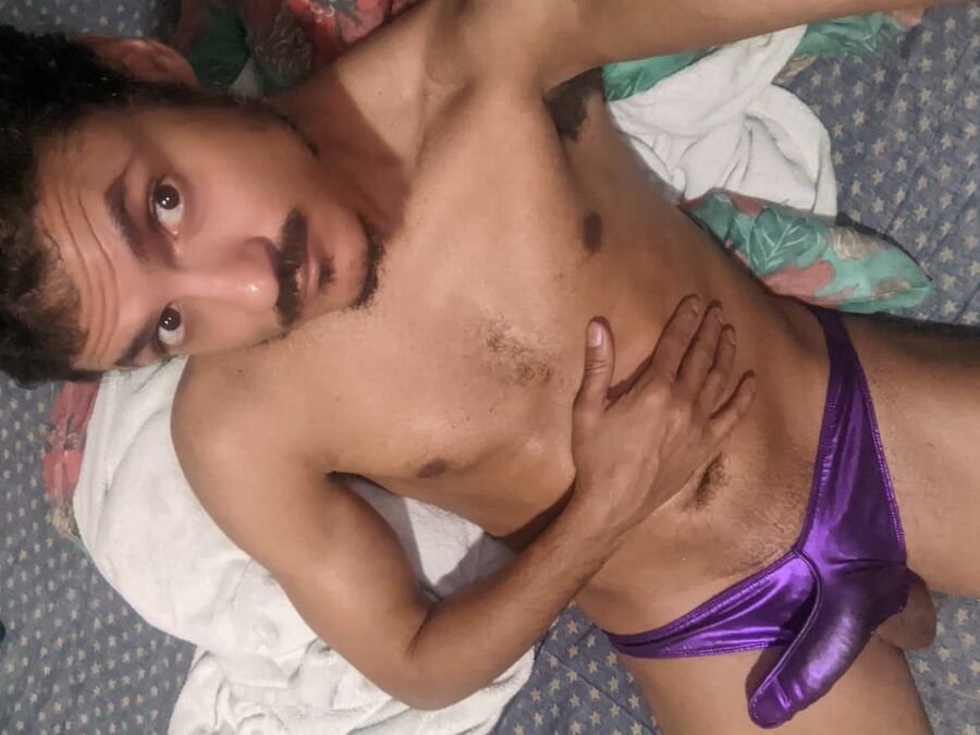 Me In A Sexy Purple Man Thong