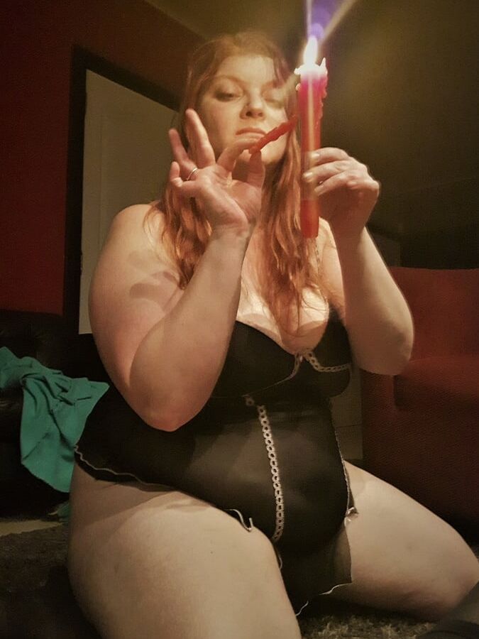 BBW Wife Miss Lizz candle play