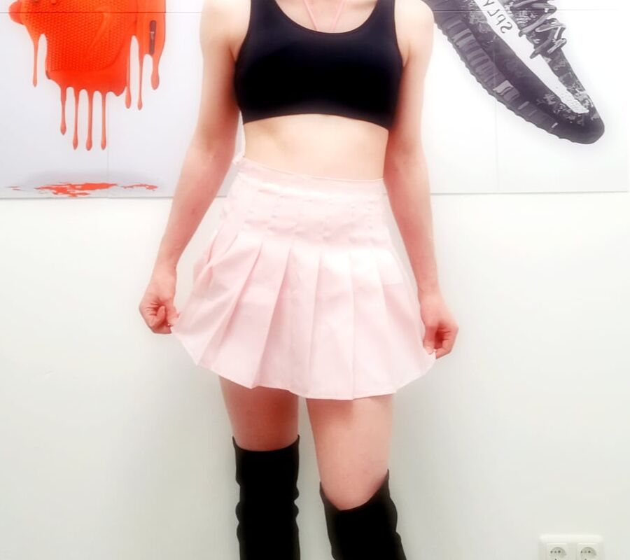 New skirt and also days locked in chastity
