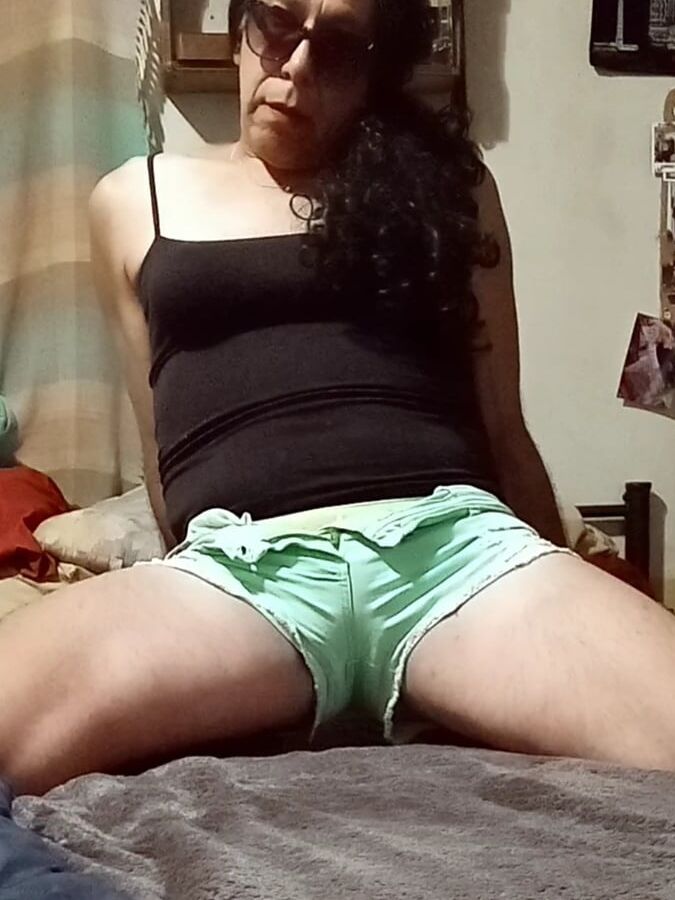 My slutty green shorts