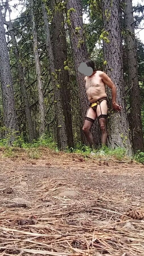 Walking around naked in the woods