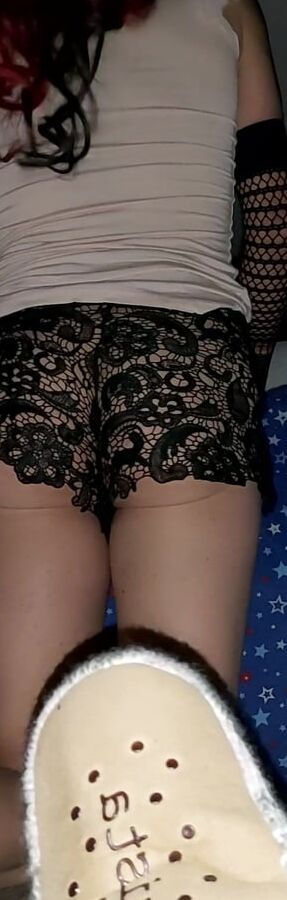 Some new pics in black lace shorts