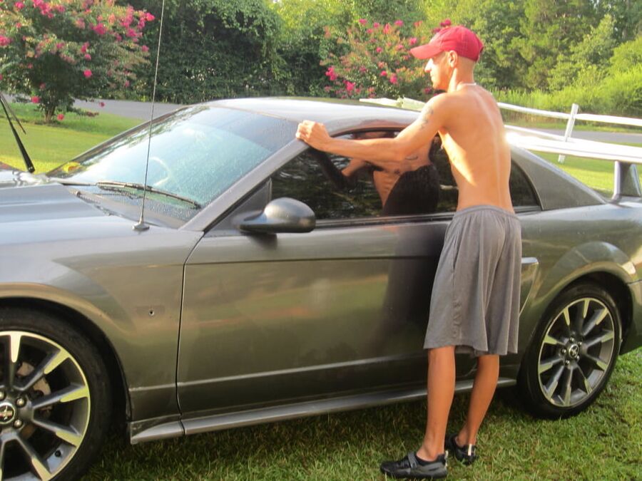 hot guy washing car