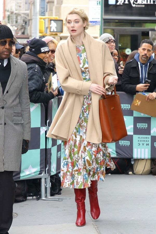 Female Celebrity Boots &amp; Leather - Elizabeth Debicki