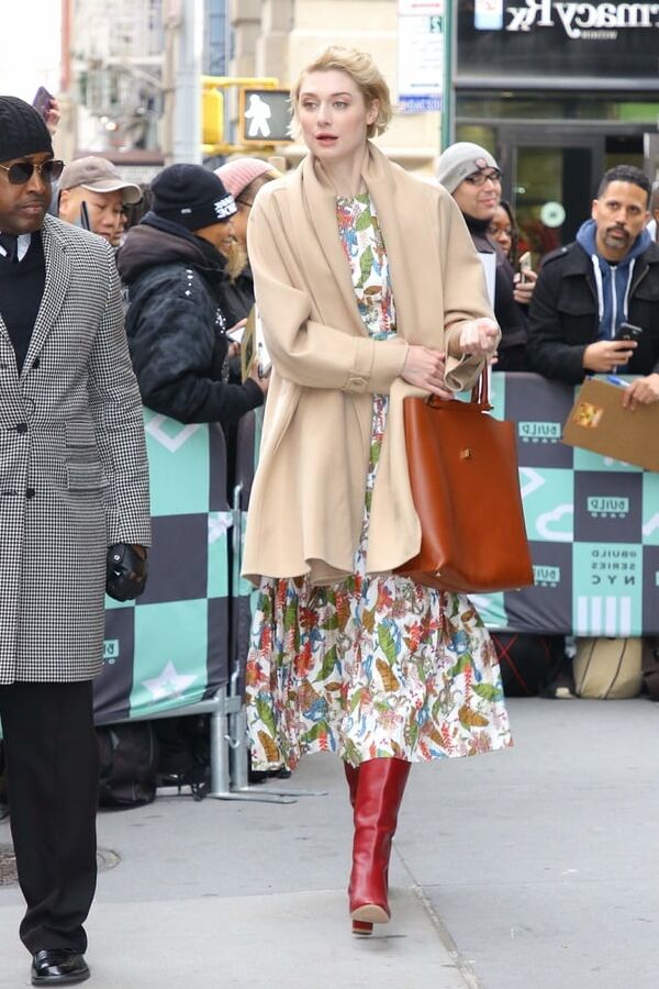 Female Celebrity Boots &amp; Leather - Elizabeth Debicki