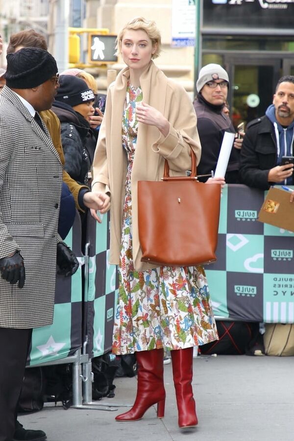 Female Celebrity Boots &amp; Leather - Elizabeth Debicki
