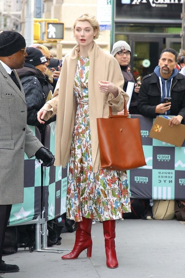 Female Celebrity Boots &amp; Leather - Elizabeth Debicki