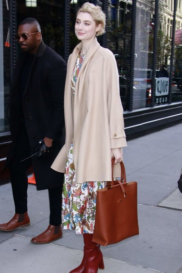 Female Celebrity Boots &amp; Leather - Elizabeth Debicki