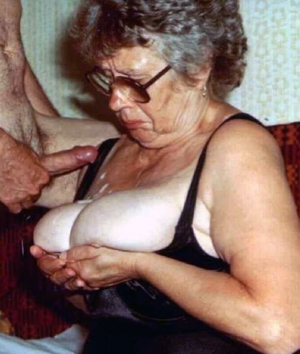 Granny cumshot