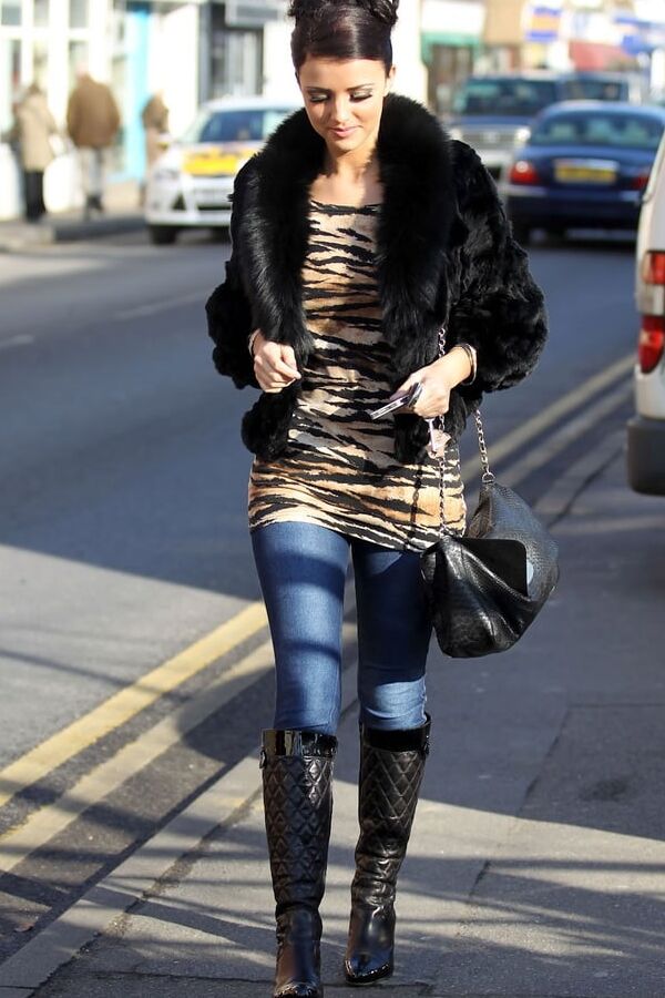 Female Celebrity Boots &amp; Leather - Lucy Mucklenburgh