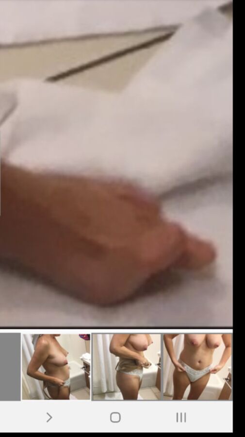 wife groping her tits and trimmed pussy