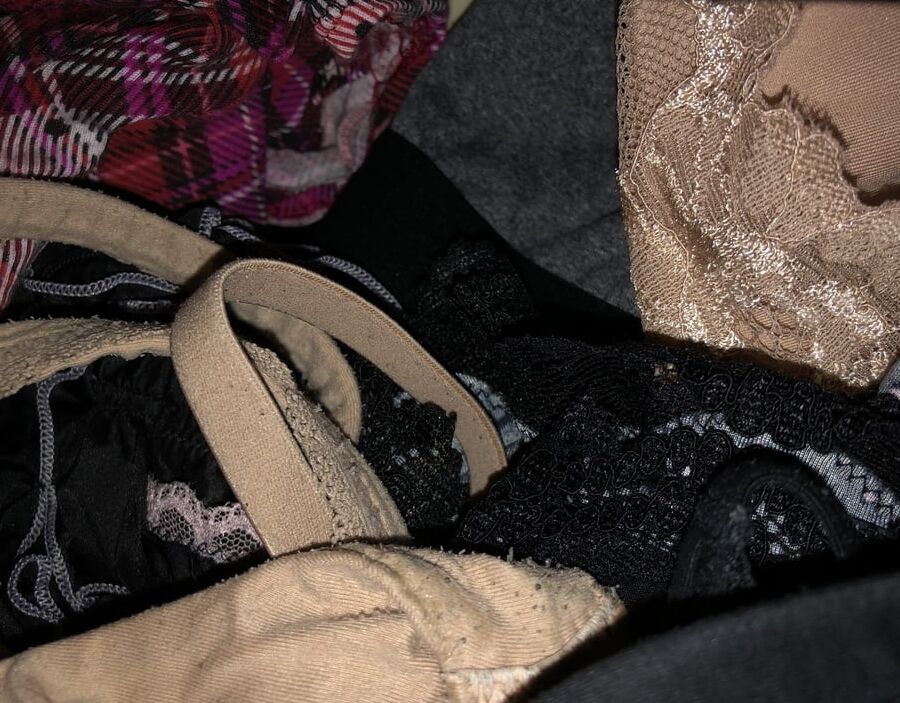 Jerking into wifes bra and dirty panties
