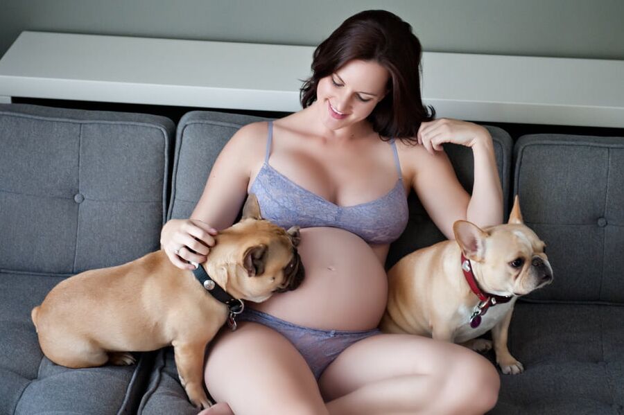 Sexy Pregnant Brunette