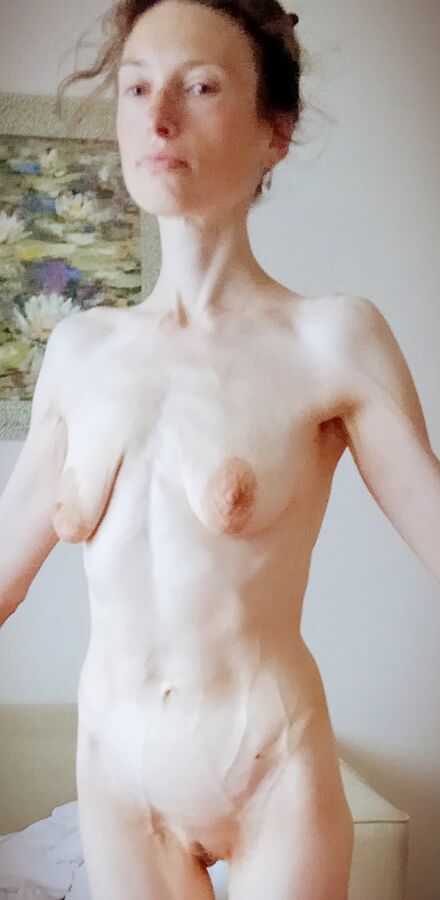 Super sexy huge areolas on small saggy tits