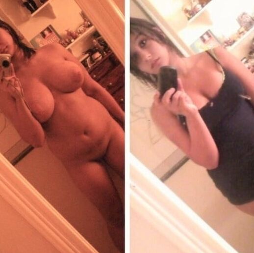 Young brunette shows us the goods