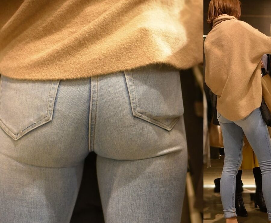 Voyeur: Sexy Asian jeans asses....