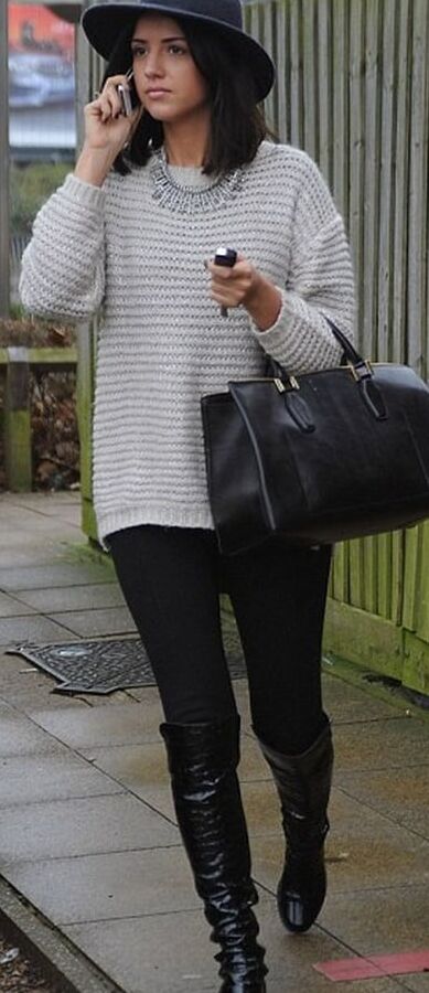 Female Celebrity Boots &amp; Leather - Lucy Mucklenburgh