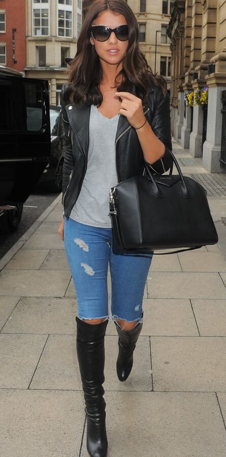 Female Celebrity Boots &amp; Leather - Lucy Mucklenburgh