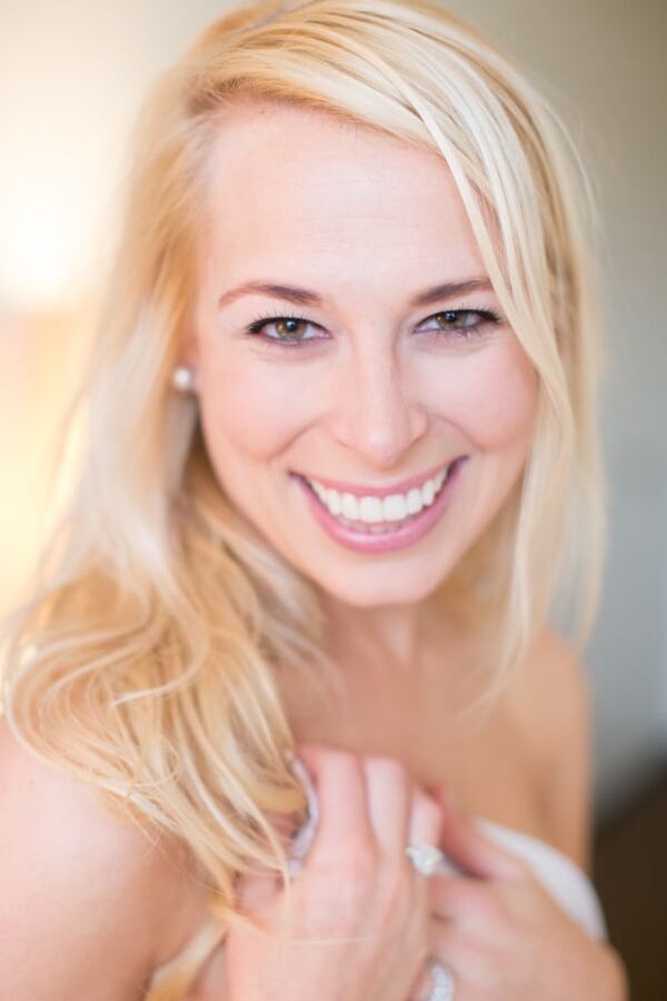 stunning blonde MILF bride