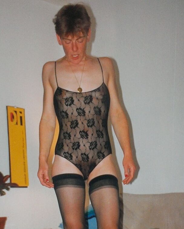 The Wife in black lingerie