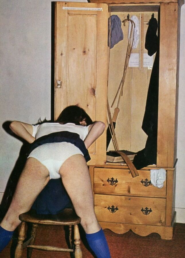 Bent over