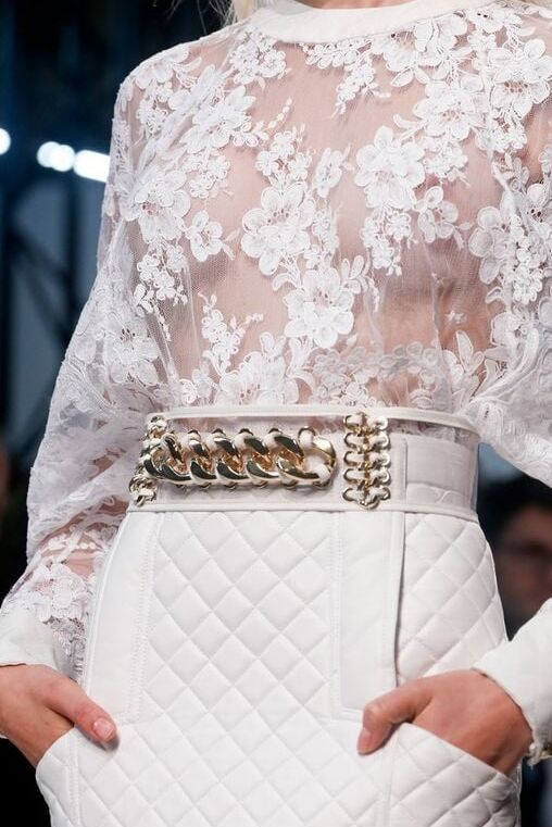 White Leather Skirt - by Redbull