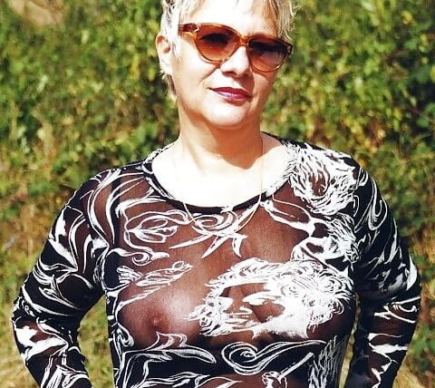 Older and hot (Outdoor braless)
