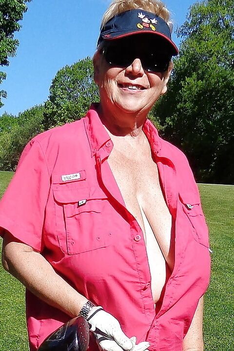 Older and hot (Outdoor braless)