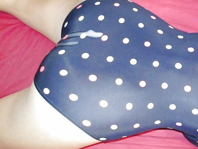 Cum on swimsuit
