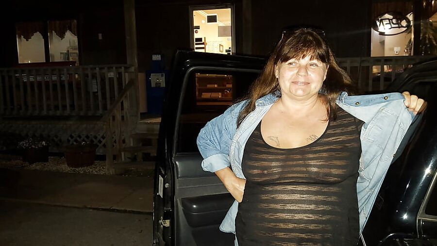 Older and hot (Outdoor braless)