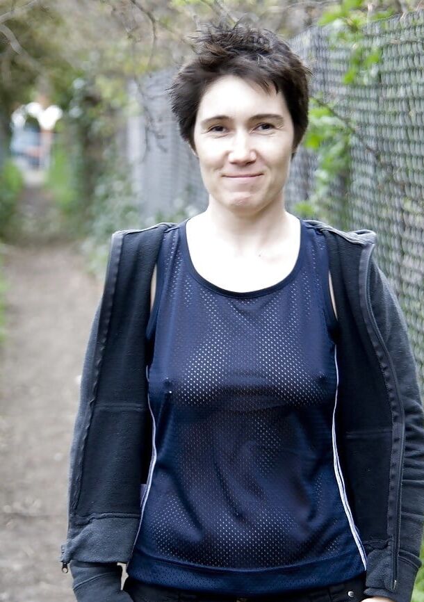 Older and hot (Outdoor braless)