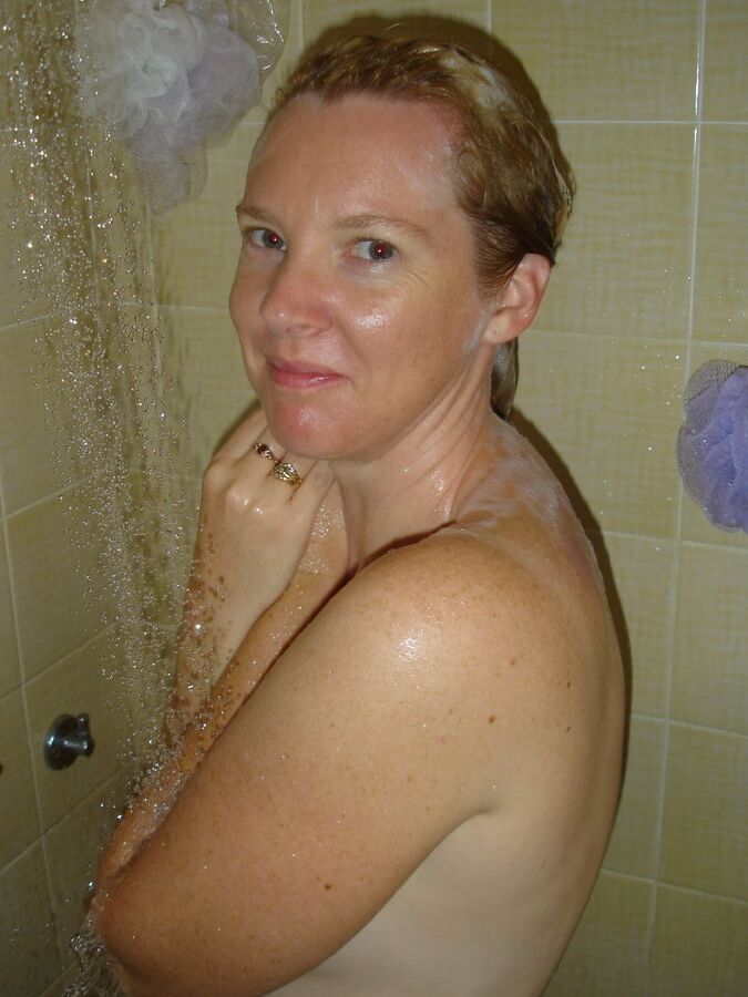 Susan in the shower