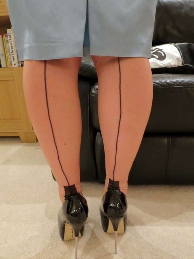 Seamed stockings and stunning heels