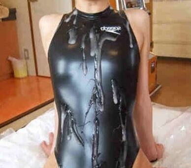 Cum on swimsuit
