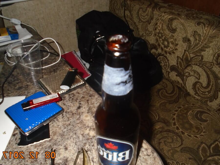 hubby putting bottles in ass and pussy