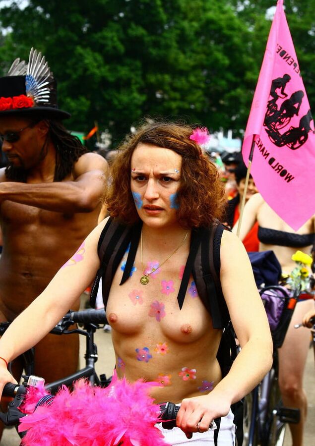 World Naked Bike Ride Marshal various rides &amp; years (wnbr)