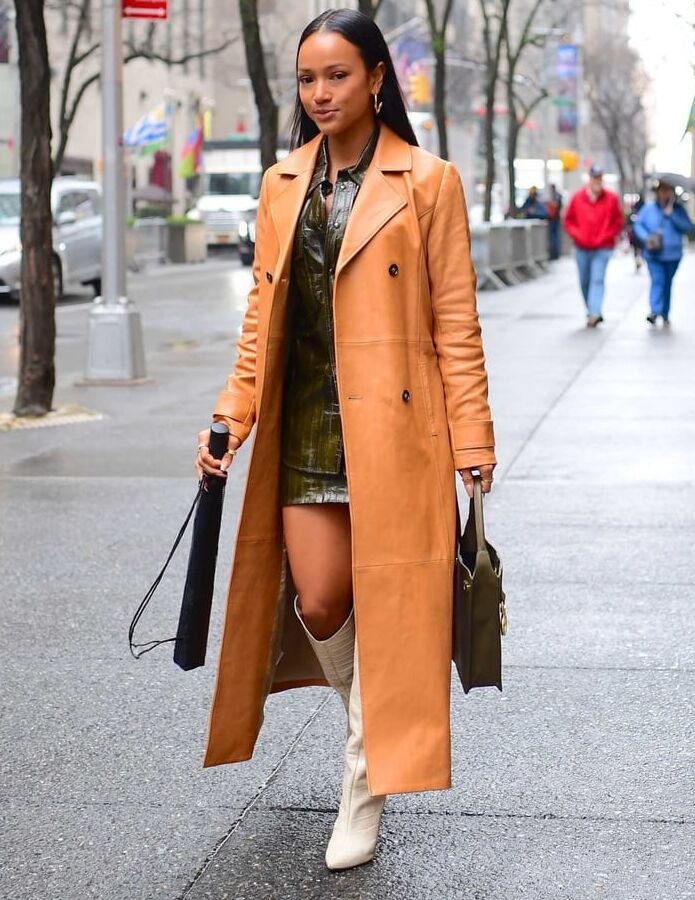 Female Celebrity Boots &amp; Leather - Karrueche Tientrese Tran