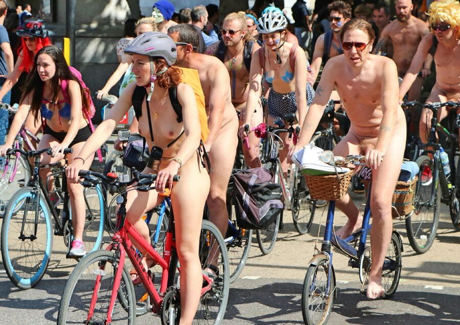 World Naked Bike Ride Marshal various rides &amp; years (wnbr)
