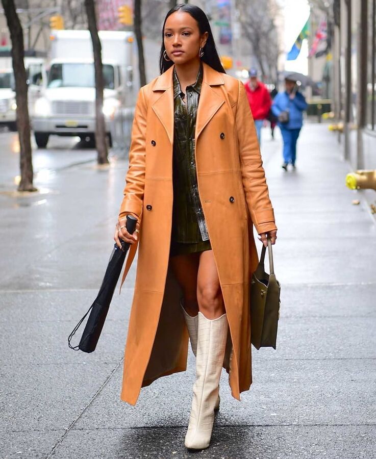 Female Celebrity Boots &amp; Leather - Karrueche Tientrese Tran