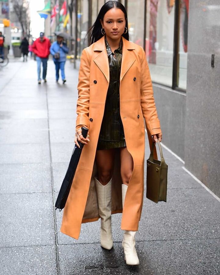 Female Celebrity Boots &amp; Leather - Karrueche Tientrese Tran