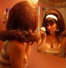 Big Teased Sprayed Hair