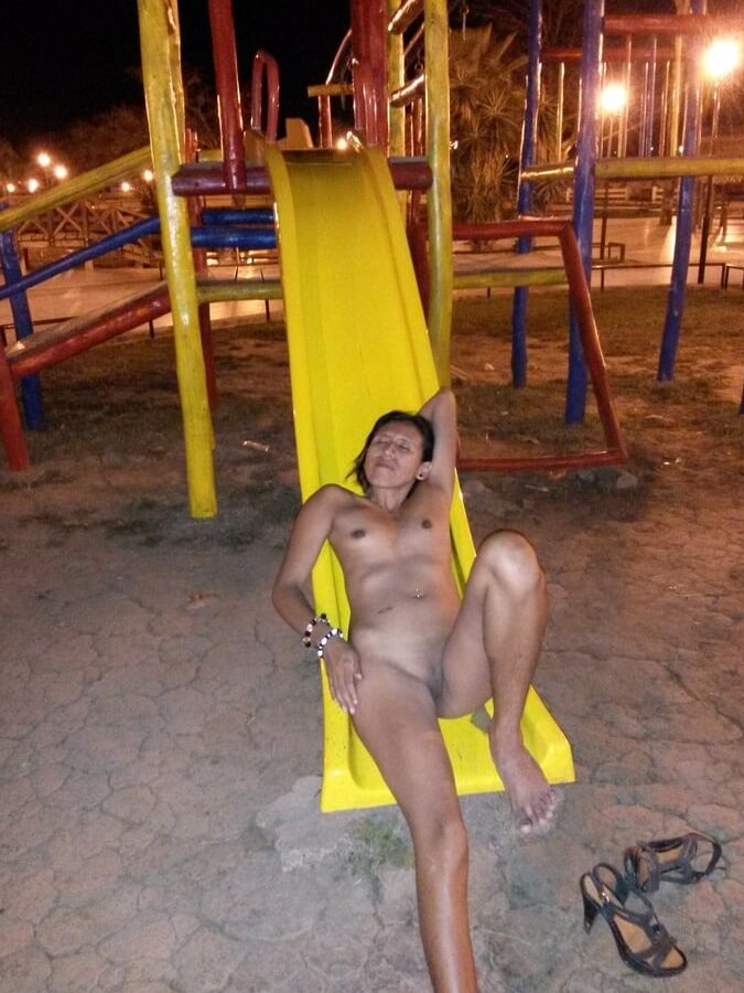 Latina Wife naked in Public