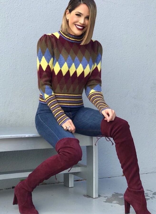Female Celebrity Boots &amp; Leather - Karla Martinez