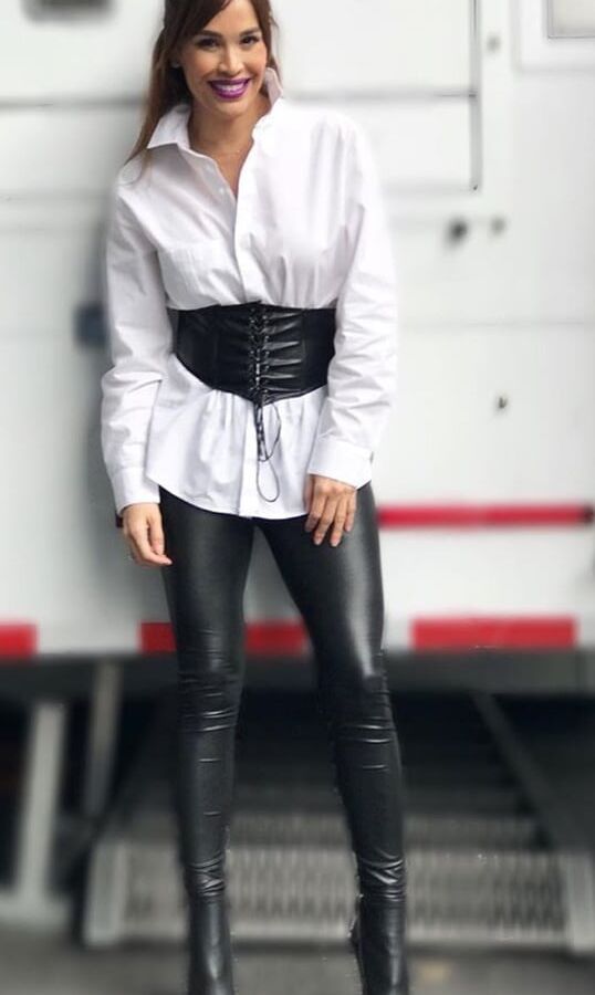 Female Celebrity Boots &amp; Leather - Karla Martinez