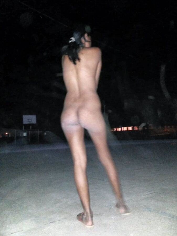 Latina Wife naked in Public