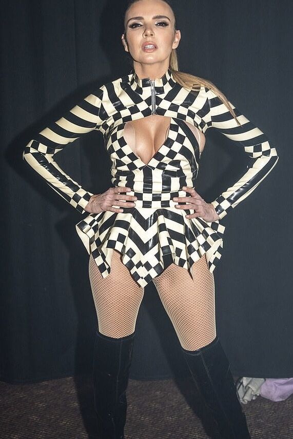 Nadine Coyle in PVC