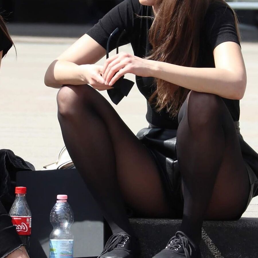 black stockings nylon pantyhose sexy legs